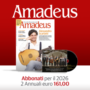 2 Abbonamenti Annuali Amadeus (1 per te e 1 da regalare, 11 numeri + 11 cd inediti da gen a dic 2026)