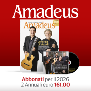 2 Abbonamenti Annuali Amadeus (1 per te e 1 da regalare, 11 numeri + 11 cd inediti da gen a dic 2026)