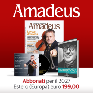 Abbonamento Estero (Europa) Amadeus (11 numeri + 11 cd inediti da gennaio a dicembre 2027 + libro)
